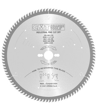 Disco sierra CMT 300X3.2X30 Z96 Industrial Fine Cut off