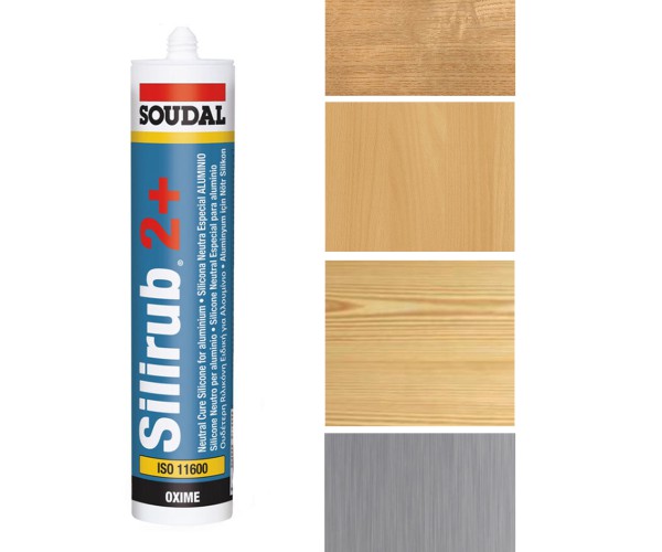 Silicona neutra SOUDAL Silirub 2+ y Silirub Color 3,35€ (sin iva)