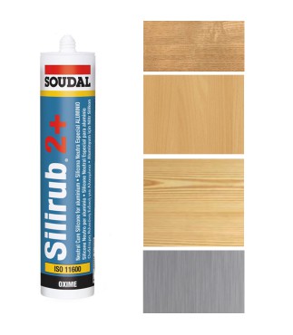 Silicona neutra SOUDAL Silirub 2+ y Silirub Color 3,35€ (sin iva)