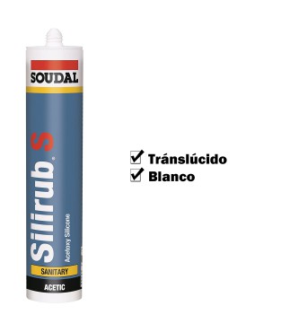 Silicona Acética SOUDAL Silirub S 3,32€ (Iva Incluido)