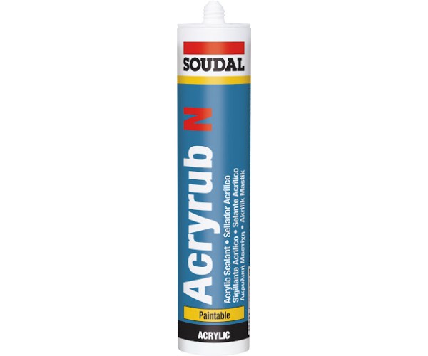 Masilla Acryrub N Soudal  PRECIO: 1,80€ (Iva Incluido)